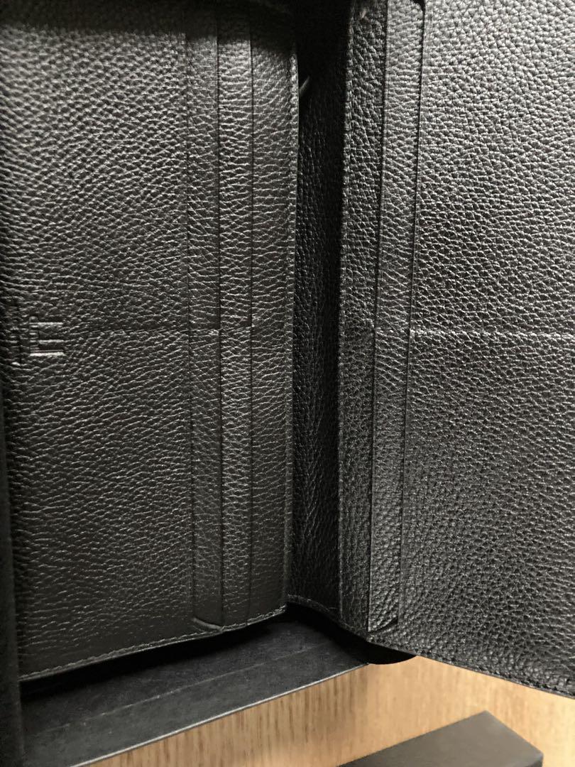 dunhill 二つ折り財布 黒 レザー 箱付き