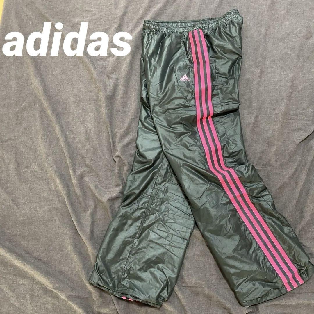美品 adidas アディダス シャカパン ポリエステル 内側メッシュピンク