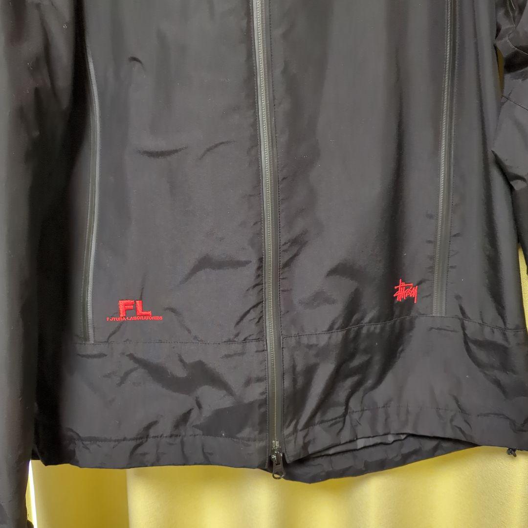 希少】stussy × futuraマウンテンパーカー ブラック ドローコード 