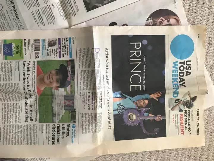 特別価格 新聞 Usa Today 4 22 16付 Prince の記事 Portocolom Com 特別価格 新聞 Usa Today 4 22 16付 Prince の記事 Portocolom Com