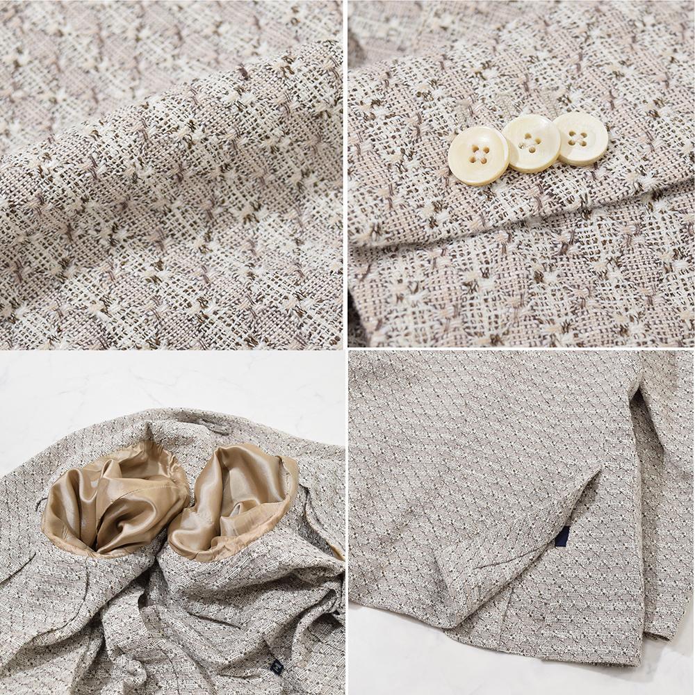 LARDINI JK903Q コットンリネン サマーツイードジャケット 段返り
