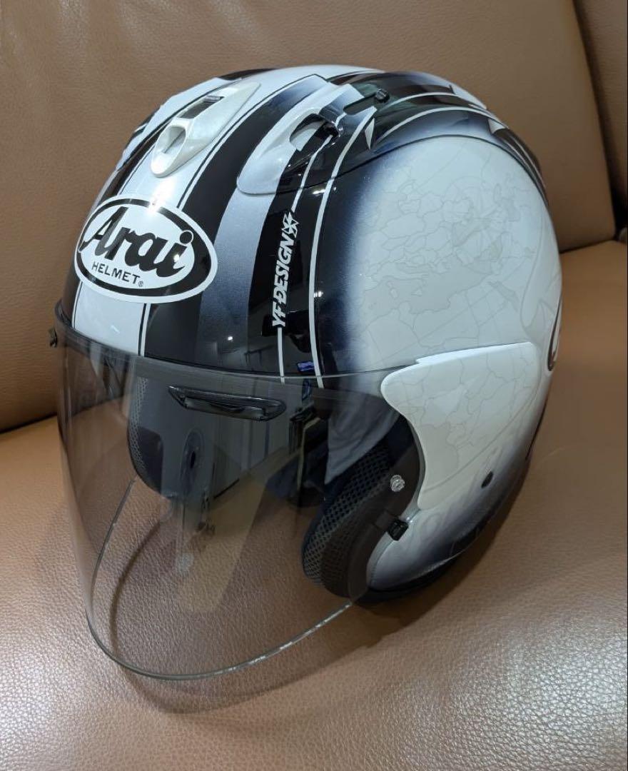 Arai バイク　ヘルメットジェットVZ-RAM HARADATOUR白61-6 Arai バイクヘルメットジェットVZ-RAM HARADATOUR白61-6