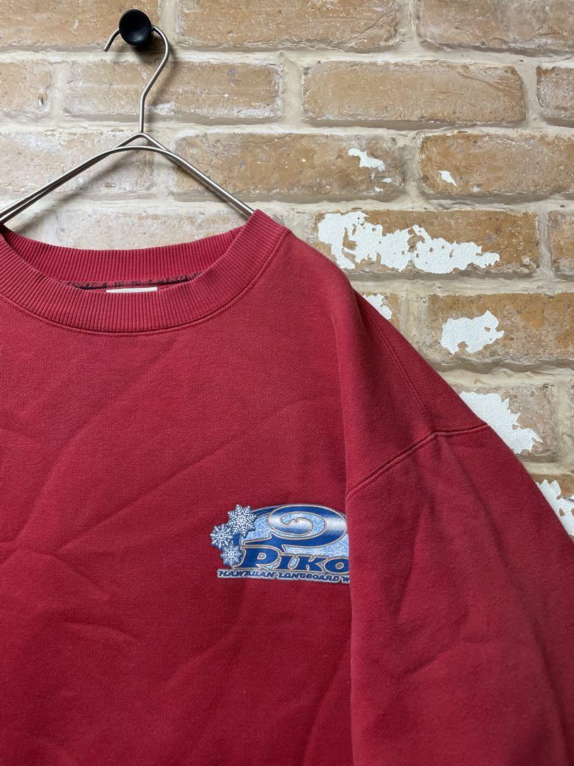 90s ピコ　PIKO スウェット　赤　ワンポイント　バックプリント　XL 古着