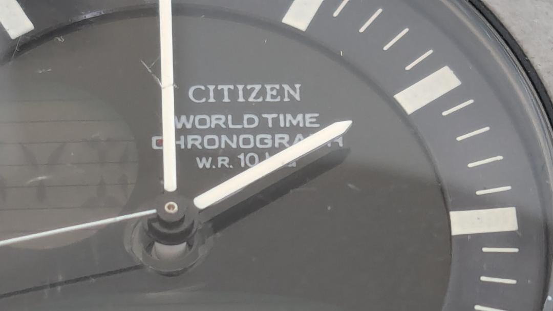 CITIZEN オルタナ シャッターデジタル　デジアナ　ブラック PVD 腕時計