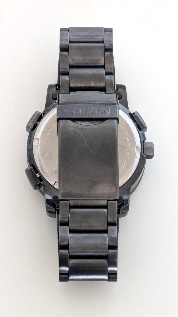 CITIZEN オルタナ シャッターデジタル　デジアナ　ブラック PVD 腕時計