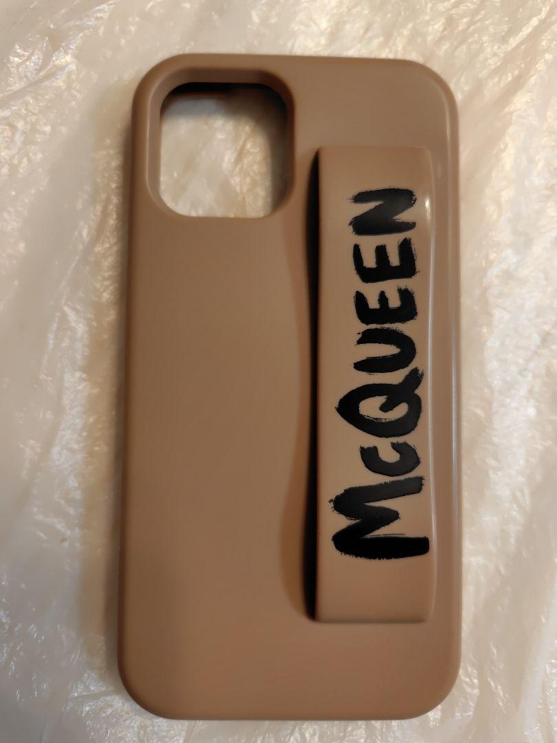 ［レア］McQUEEN ロゴ付き iPhone用ソフトケース ベージュ