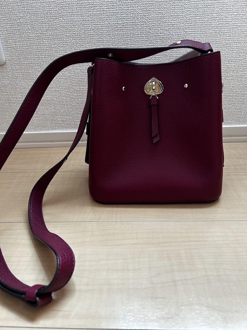 美品 ケイトスペード ショルダーバッグ ワインレッド