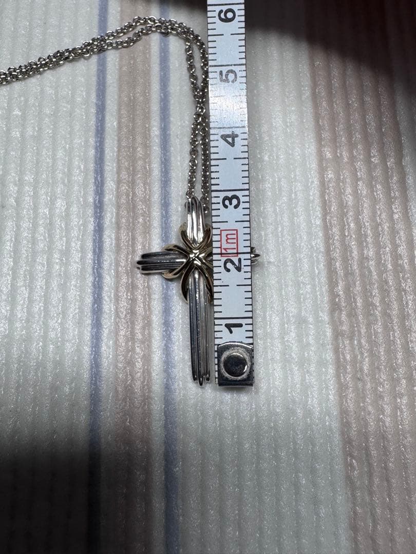 ティファニー シグネチャー クロス コンビ ネックレス 925 750 ティファニー シグネチャー クロス コンビ ネックレス 925 750