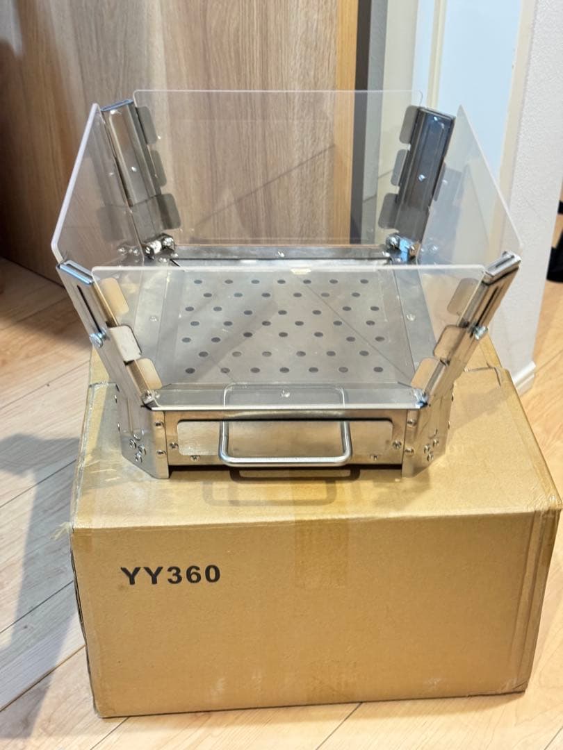 引き出し付きステンレス焚き火台 折りたたみ式 収納バッグ付き