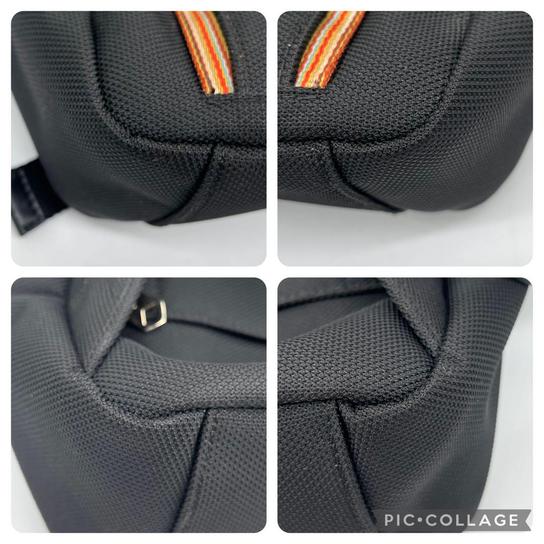 極美品✨ポールスミス リュック バックパック ビジネス レザー キャンバス 黒