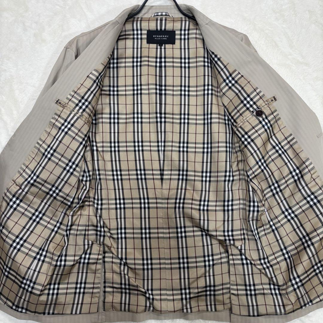 【美品】　BURBERRY テーラード　ノバチェック　L アイボリー　本切羽　綿