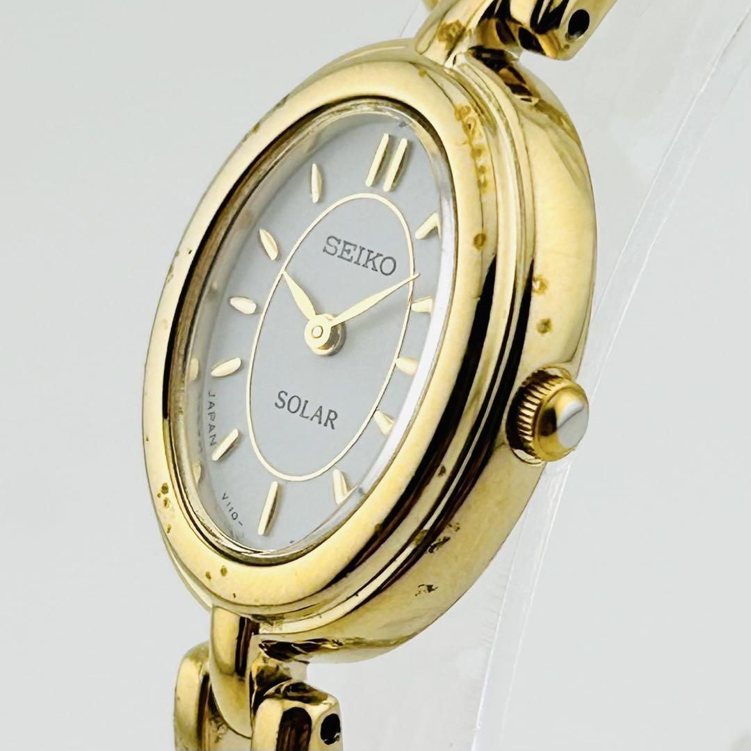 希少品】2916 SEIKO レディース腕時計 SOLAR ゴールド 金色