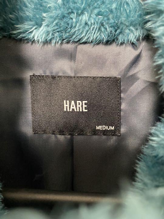 HARE】フェイクファーブルゾン M ブルー