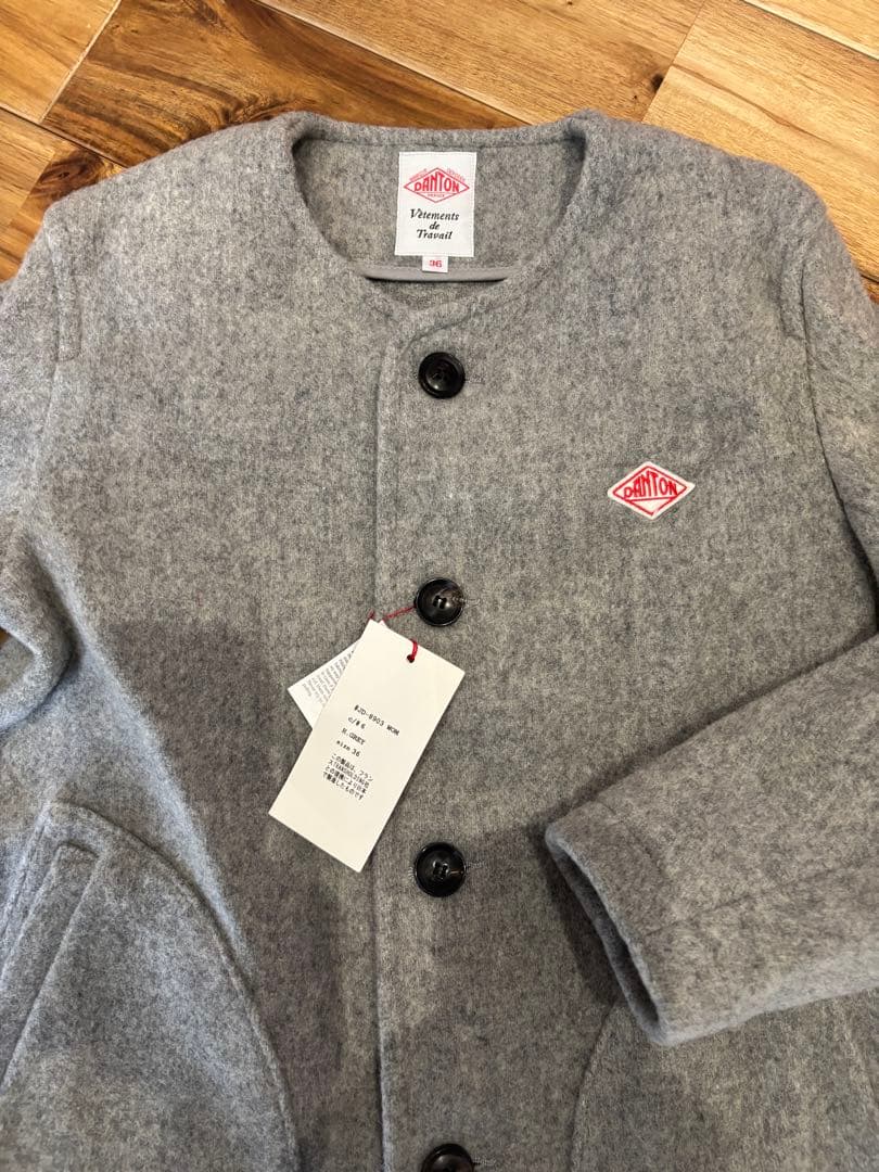 DANTON グレー ウールコート - メルカリ