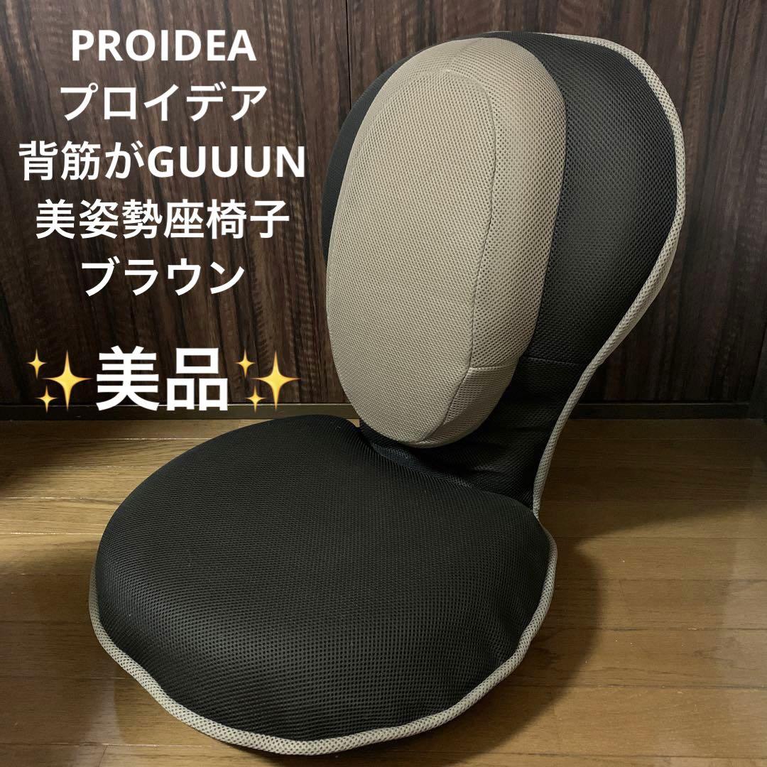 【美品】PROIDEA プロイデア 背筋がGUUUN  美姿勢座椅子ブラウン