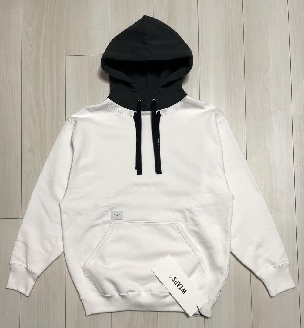 新品 レア WTAPS ダブルタップス パーカー ホワイト ブラック