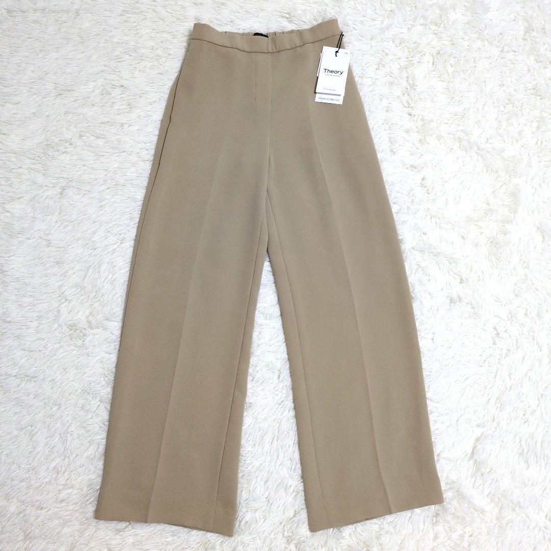 タグ付　現行　iCB　スカーフタイブラウス　S／Theory　ワイドパンツ　XS