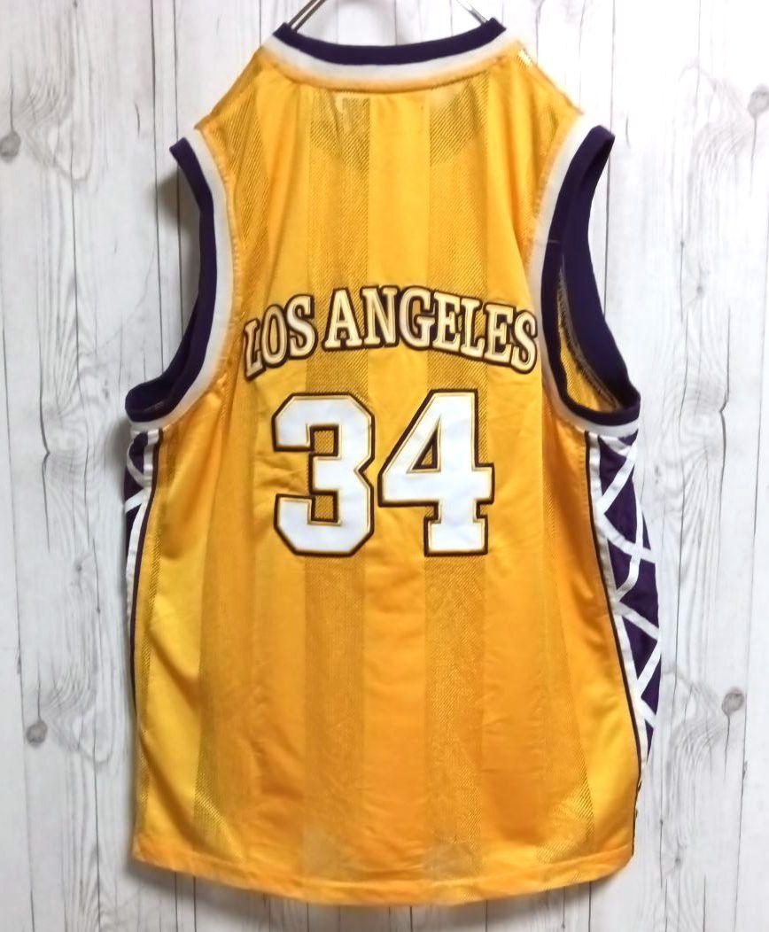 L】212NYC×NBA ロサンゼルスレイカーズ 34番オニールゲームシャツ