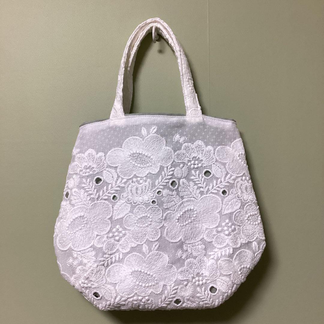 ミナペルホネンsmile flower 小さなトートバッグハンドメイドトートバッグ