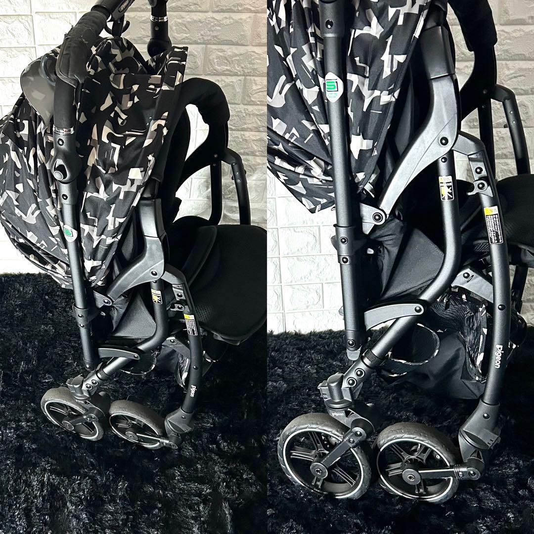 美品☆Pigeon Runffe Linon RA9L ブラック ベビーカー