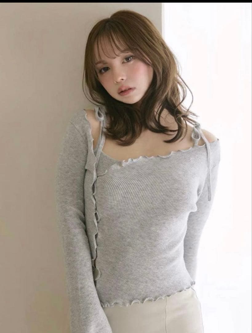 andmary Fleur knit set grayFREE SIZE・ANDMARY