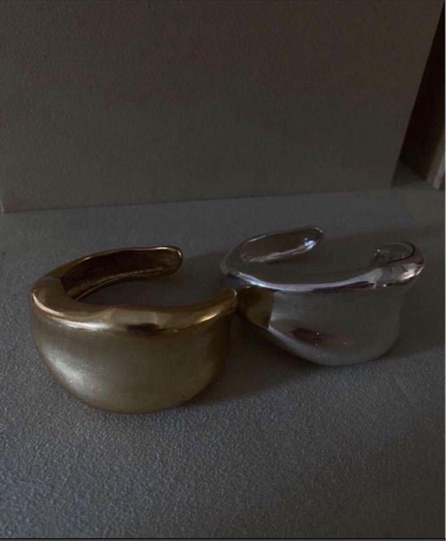 Ameri VINTAGE SAND LIKE BANGLE シルバーバングル