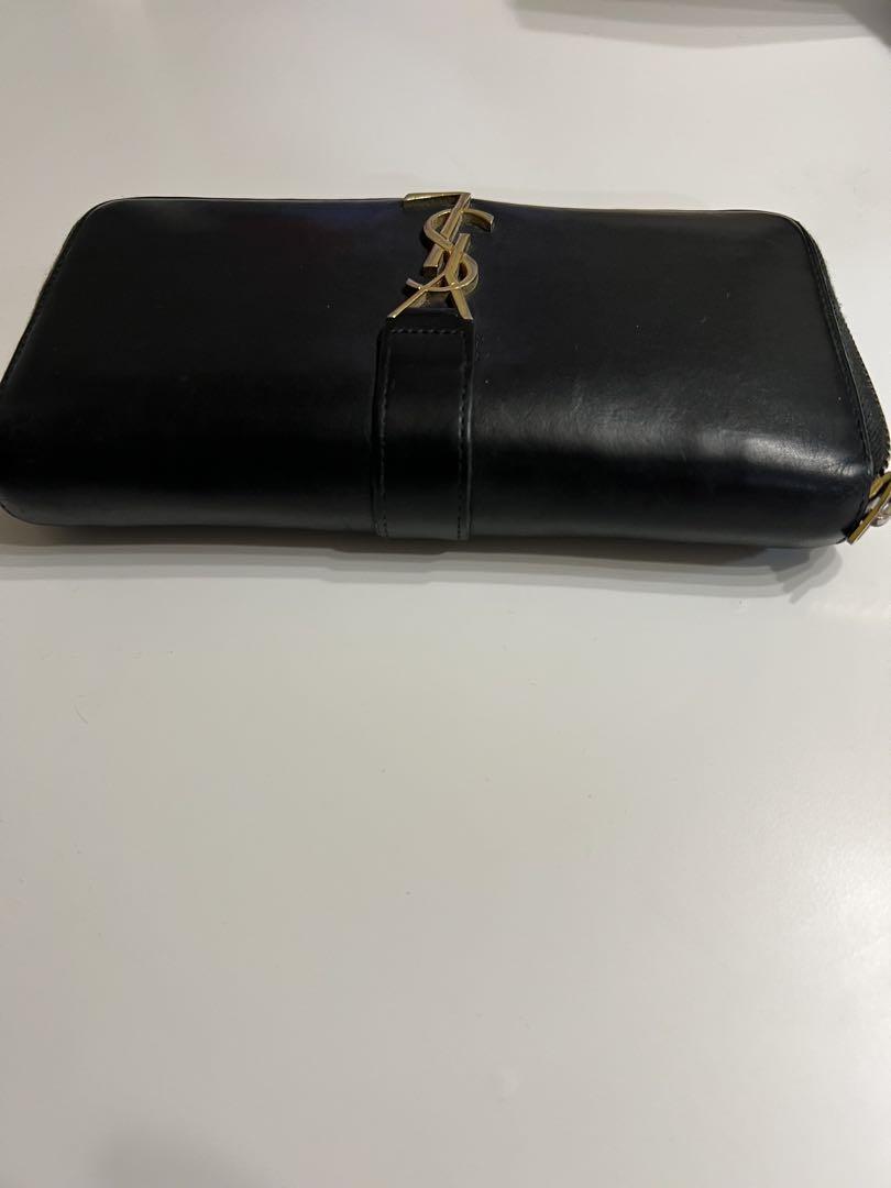 YSL 黒 レザー 長財布イヴサンローラン