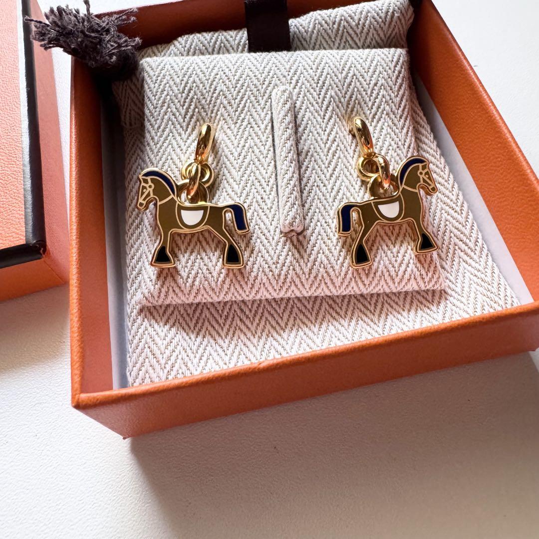 エルメス シュヴァル 馬 ピアス ゴールド HERMES イヤリング