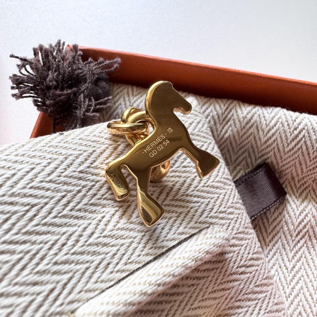 エルメス シュヴァル 馬 ピアス ゴールド HERMES イヤリング