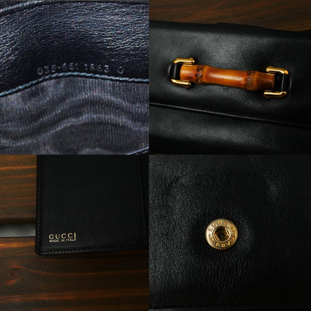 極美品　GUCCI　グッチ　バンブー　レザー　長財布　レディース　希少保存状態 極美品 GUCCI グッチ バンブー レザー 長財布 レディース 希少