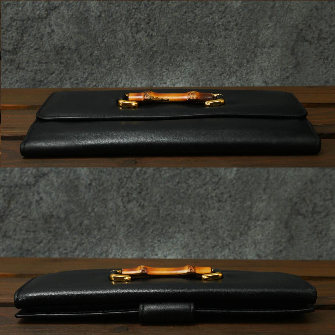 極美品　GUCCI　グッチ　バンブー　レザー　長財布　レディース　希少保存状態 極美品 GUCCI グッチ バンブー レザー 長財布 レディース 希少