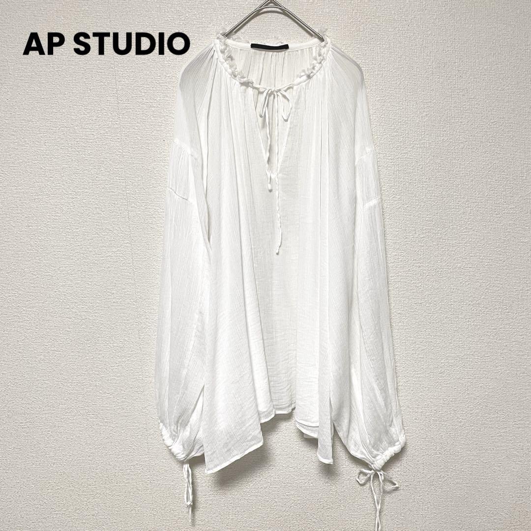 zo594 AP STUDIO エーピーストゥディオ/楊柳コットンブラウス/長袖