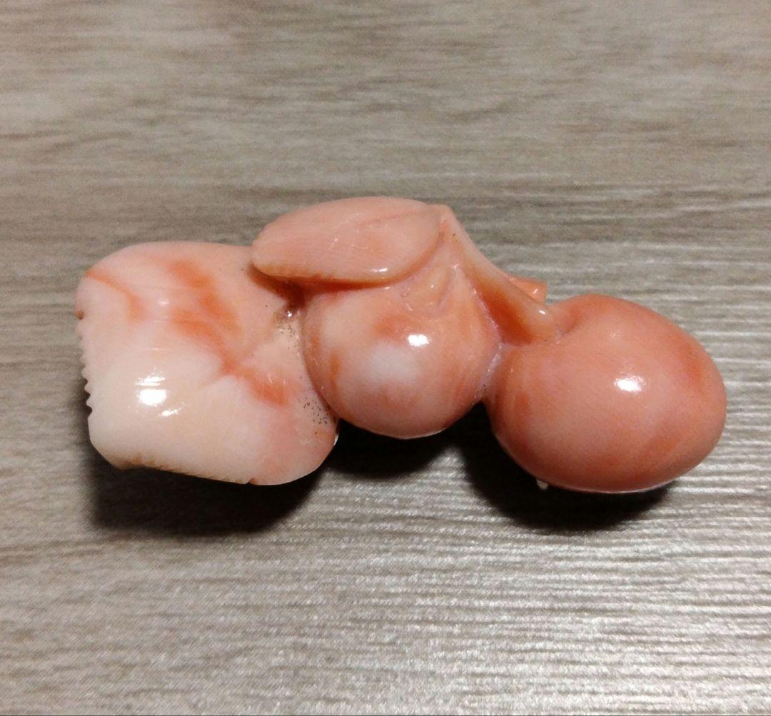 和装小物 帯留め 珊瑚 8.1g