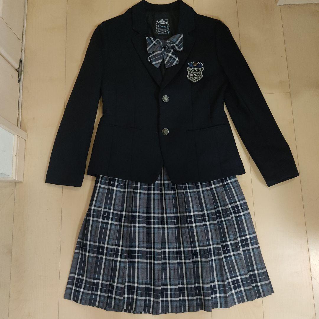 ラルフローレン　卒業式　入学式 ネイビー ブレザー上下 チェック柄スカート RALPH LAUREN 紺ブレザー 金ボタン チェックスカート 上下