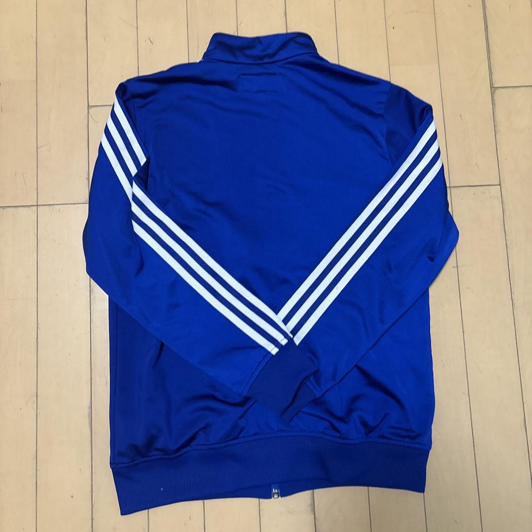 adidas 青 トラックジャケット　L トレフォイルロゴ