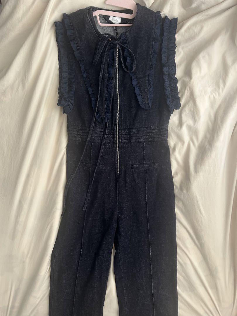 デニムロンパース bibiy MATHILDA DENIM ROMPERS - メルカリ