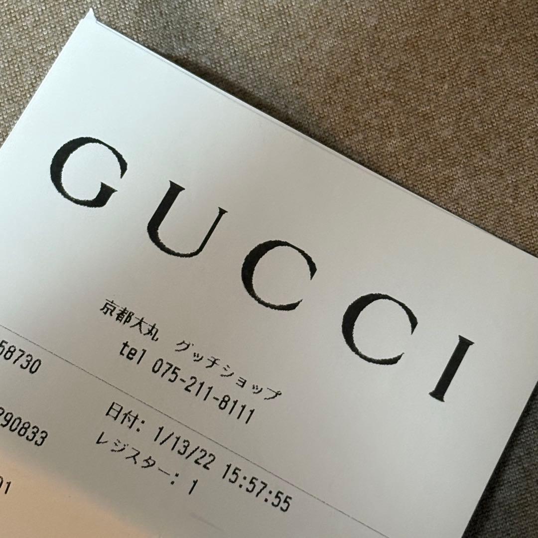 GUCCI 二つ折り財布 グレー ホワイト【付属品完備】 GUCCI 二つ折り財布 グレー ホワイト【付属品完備】