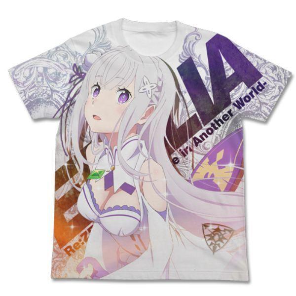 ★【未使用】リゼロ フルグラフィックＴシャツ エミリア Lサイズ