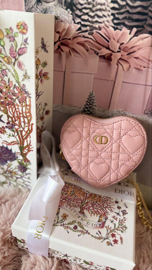 クリスチャンディオールDIOR CARO チェーン ハートポーチ ハート