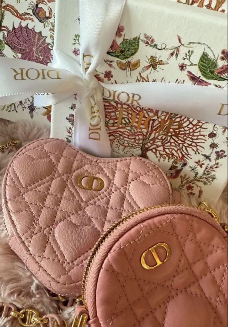 クリスチャンディオールDIOR CARO チェーン ハートポーチ ハート