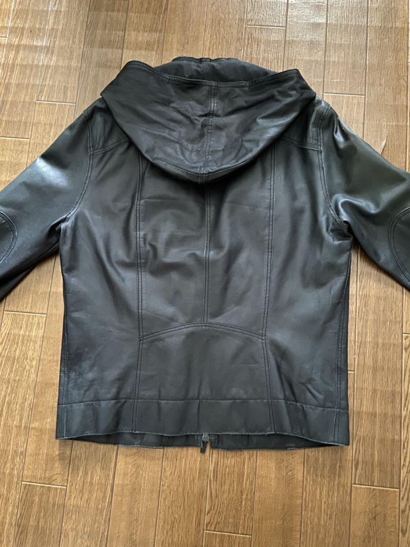 EMPORIOARMANI アルマーニ レザーパーカー ラムレザー ライダース