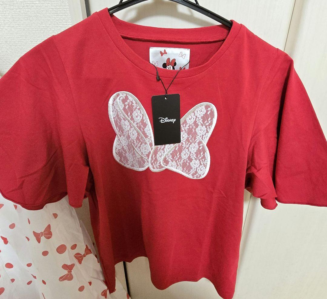 Areeam｜ミニー / フレアスリーブレースリボンTシャツ | Rakuten