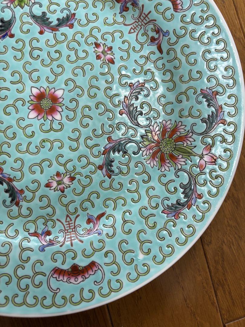 中国　景徳鎮　花柄皿7枚セット　直径25cm1枚　23cm5枚　22cm深皿1枚 中国 景徳鎮 花柄皿7枚セット 直径25cm1枚 23cm5枚 22cm深皿1枚