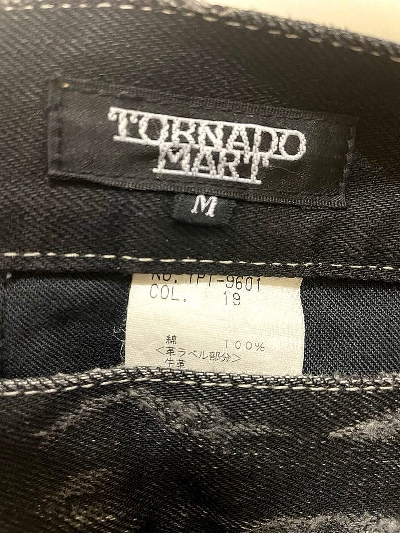 TORNADO MART ダメージ加工 シューカット ブラックデニムパンツ