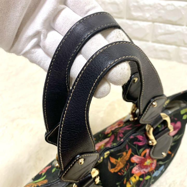 SALEお得 極美品 入手困難 GUCCI グッチ フローラキャンバス フラワー 花柄 レザー y7bcS-m44764791308 得価本物保証