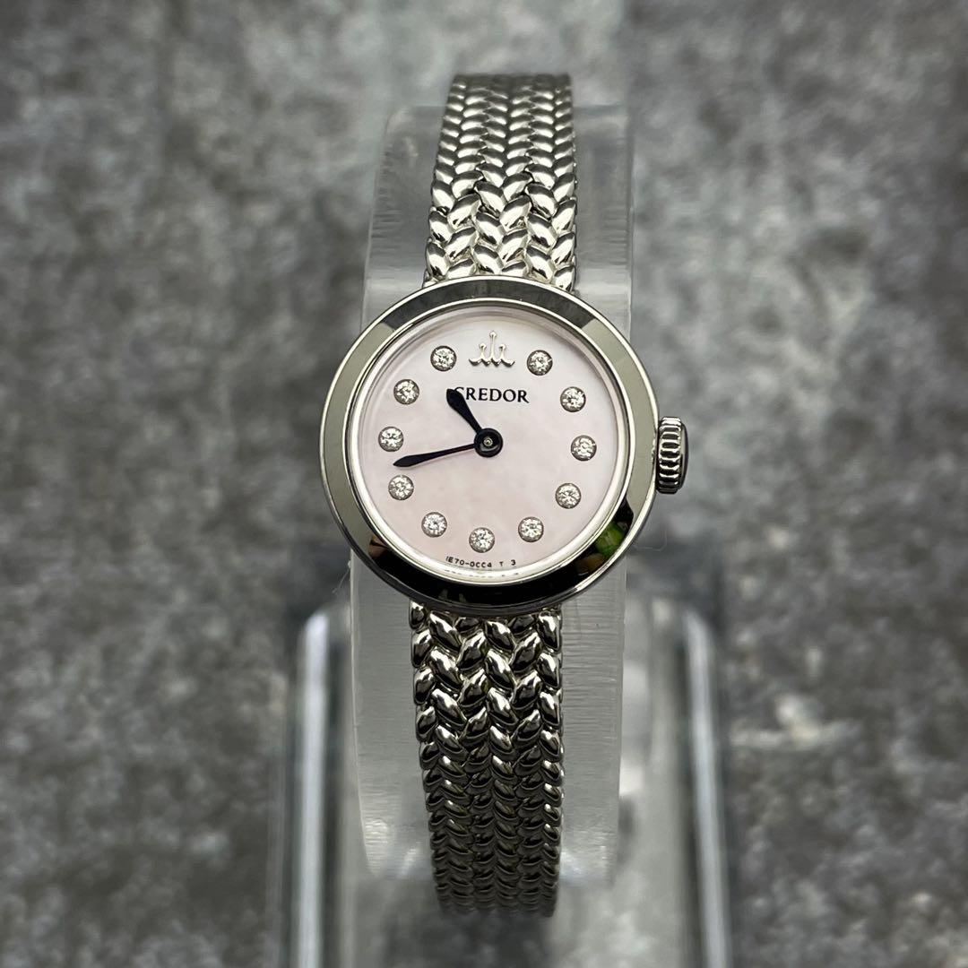 レディース腕時計 SEIKO CREDOR クレドール 11Pダイヤ シェル美品