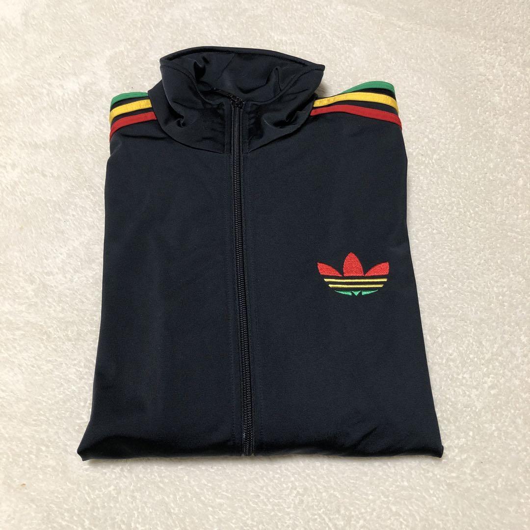00s adidas アディダス　トラックジャケット　ジャージ上　ラスタカラーL