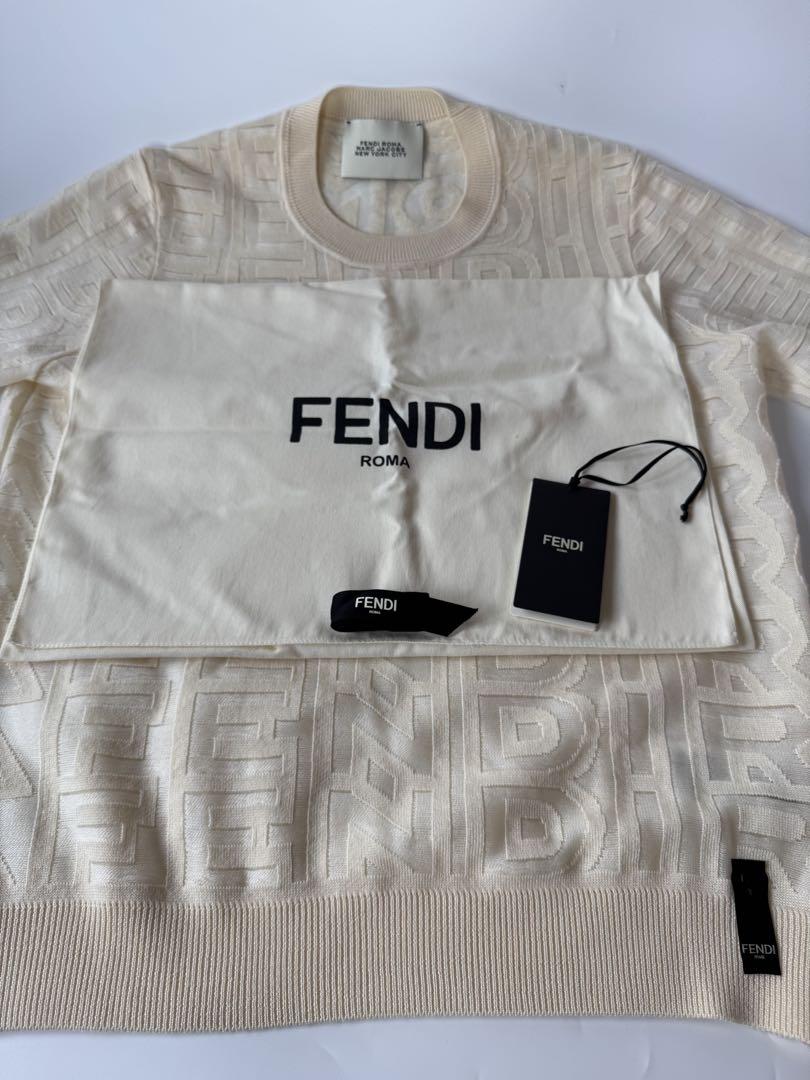 【美品】FENDI ロゴ入り サマーニットセーター タグ付き