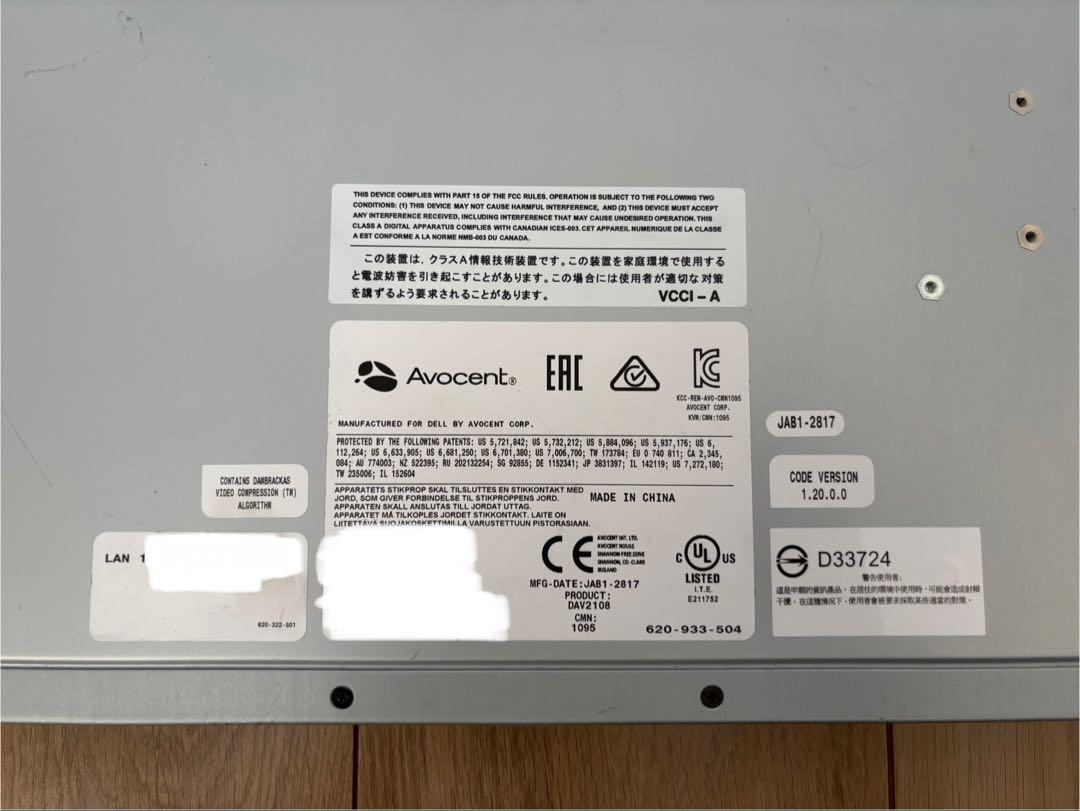DELL Avocent DAV2108 KVMスイッチ