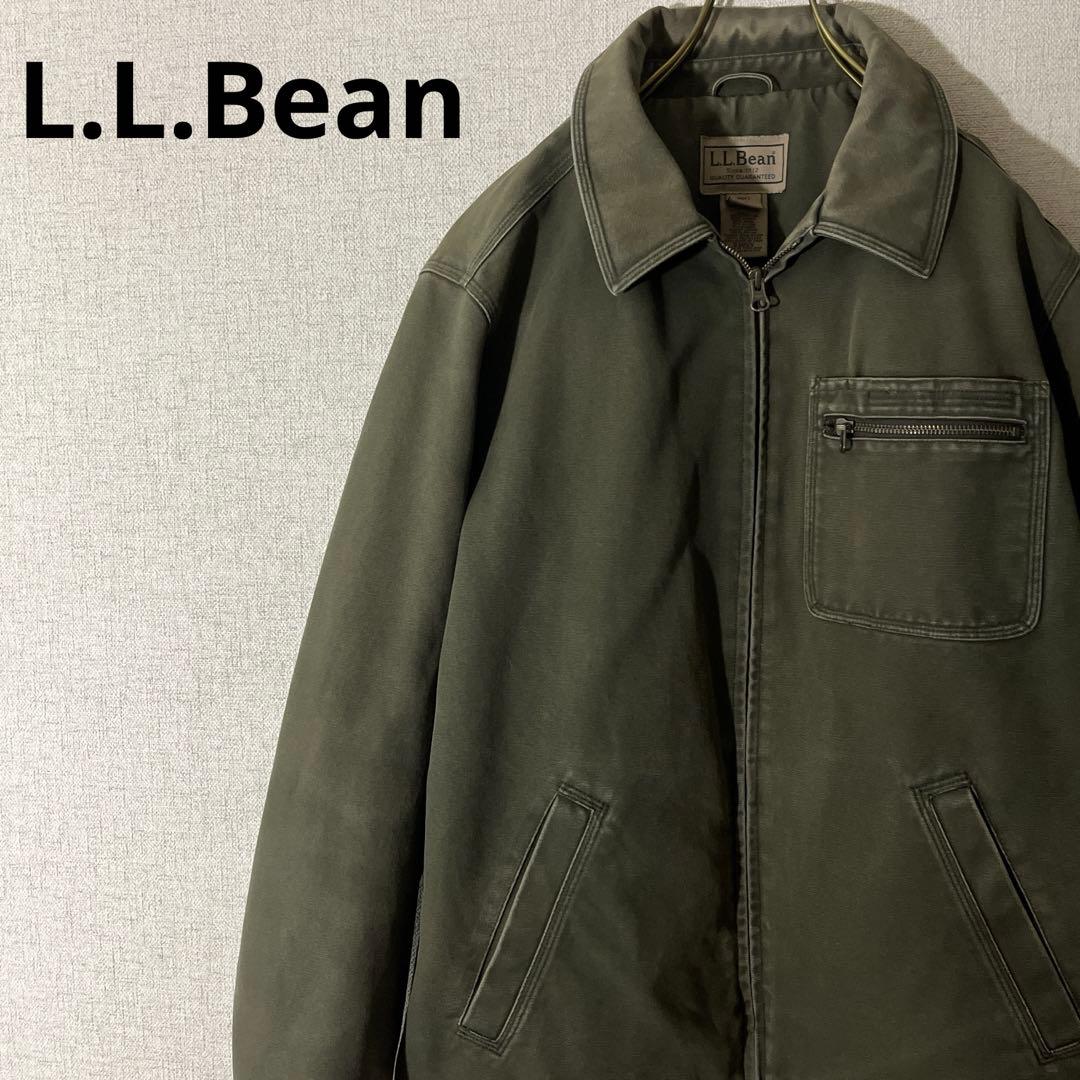 L.L.Bean エルエルビーン ダック地 ワークジャケット裏地ウール カーキL L.L.Bean
